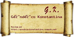 Göndöcs Konstantina névjegykártya